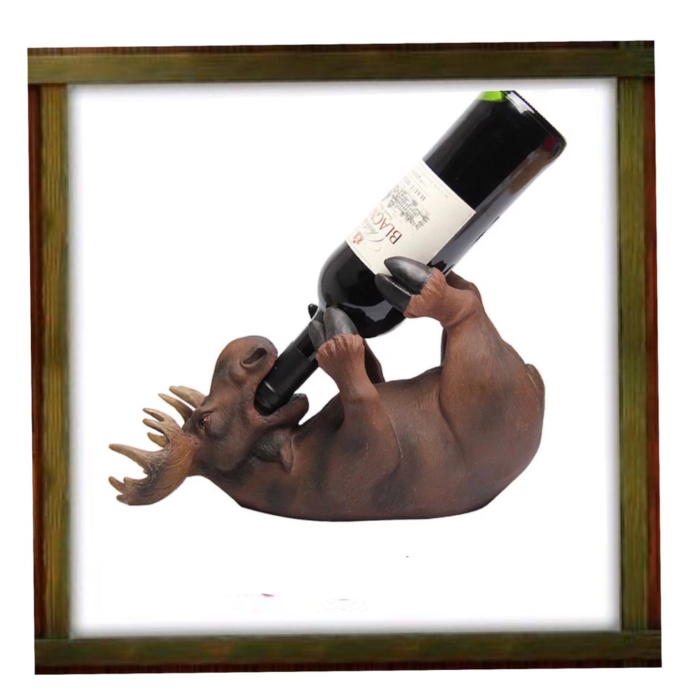 🆕🏬AUCTION PRICE👩🏻‍⚖️ Moose Wine Bottle Holder